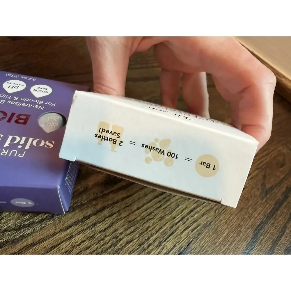 Kitsch Set Of 2 Shampoo Bars Purple & Rice Water Protein NIB NEW